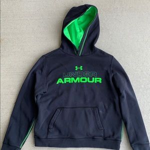 Youth Large Under Armour, hooded sweatshirt.